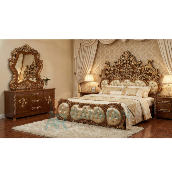 Majestic Antique Walnut Bed Set