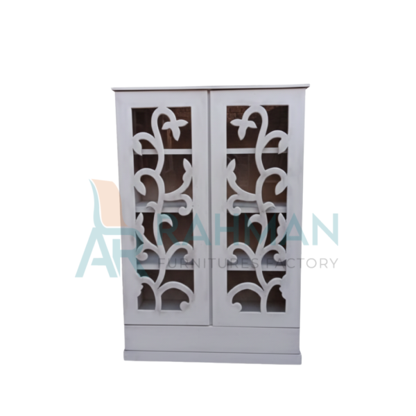 Modern White 2-Door Showcase