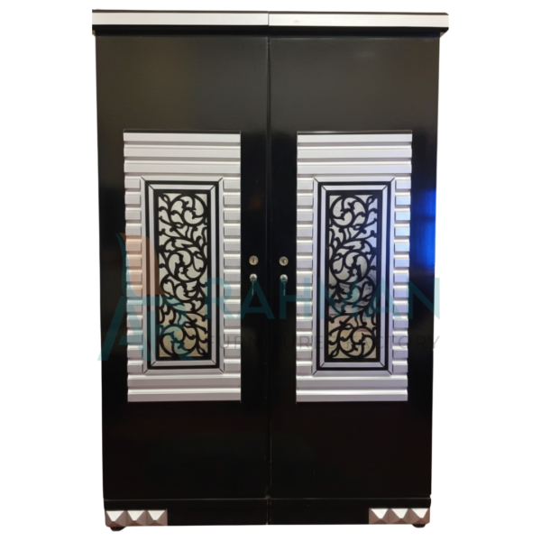 Modern Black CNC Wardrobe