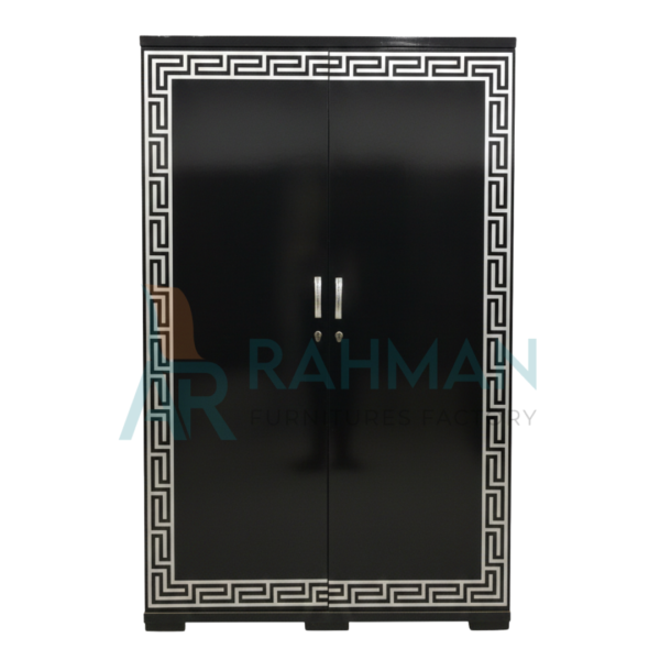 Modern Black Versace Style Almari