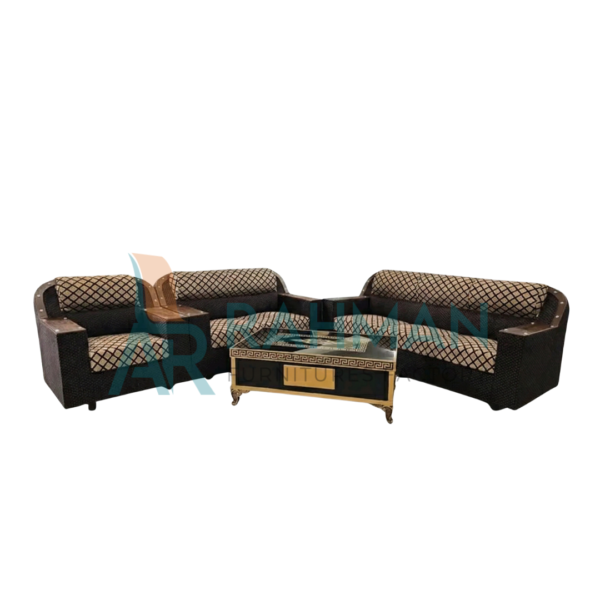 Royal Brown Velvet Sofa Set