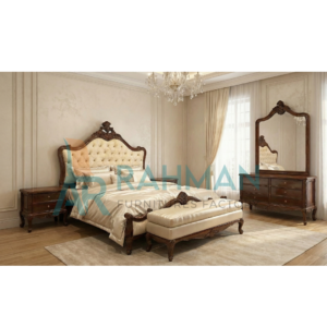 Classic Rosewood Finish Luxury Bed Set